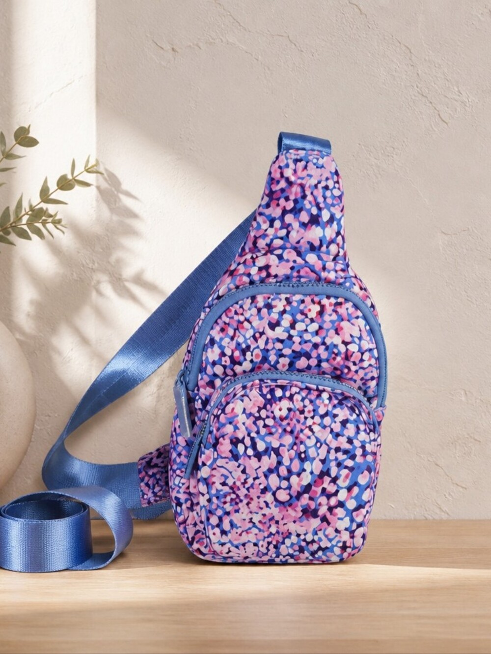 Wildfox Sling Backpack - Pink & Purple Patterned Crossbody